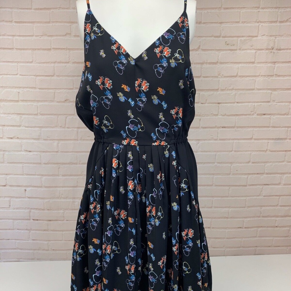 Rebecca Minkoff Floral Pattern Black Dress 6 - Picture 1 of 8